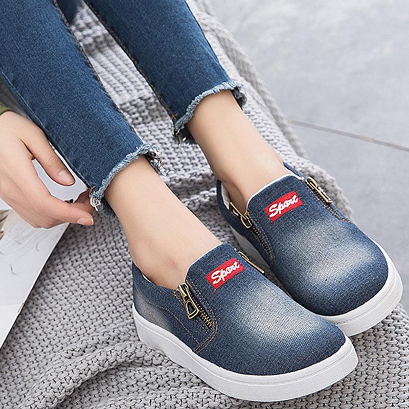 Tênis Casual Slip Denim